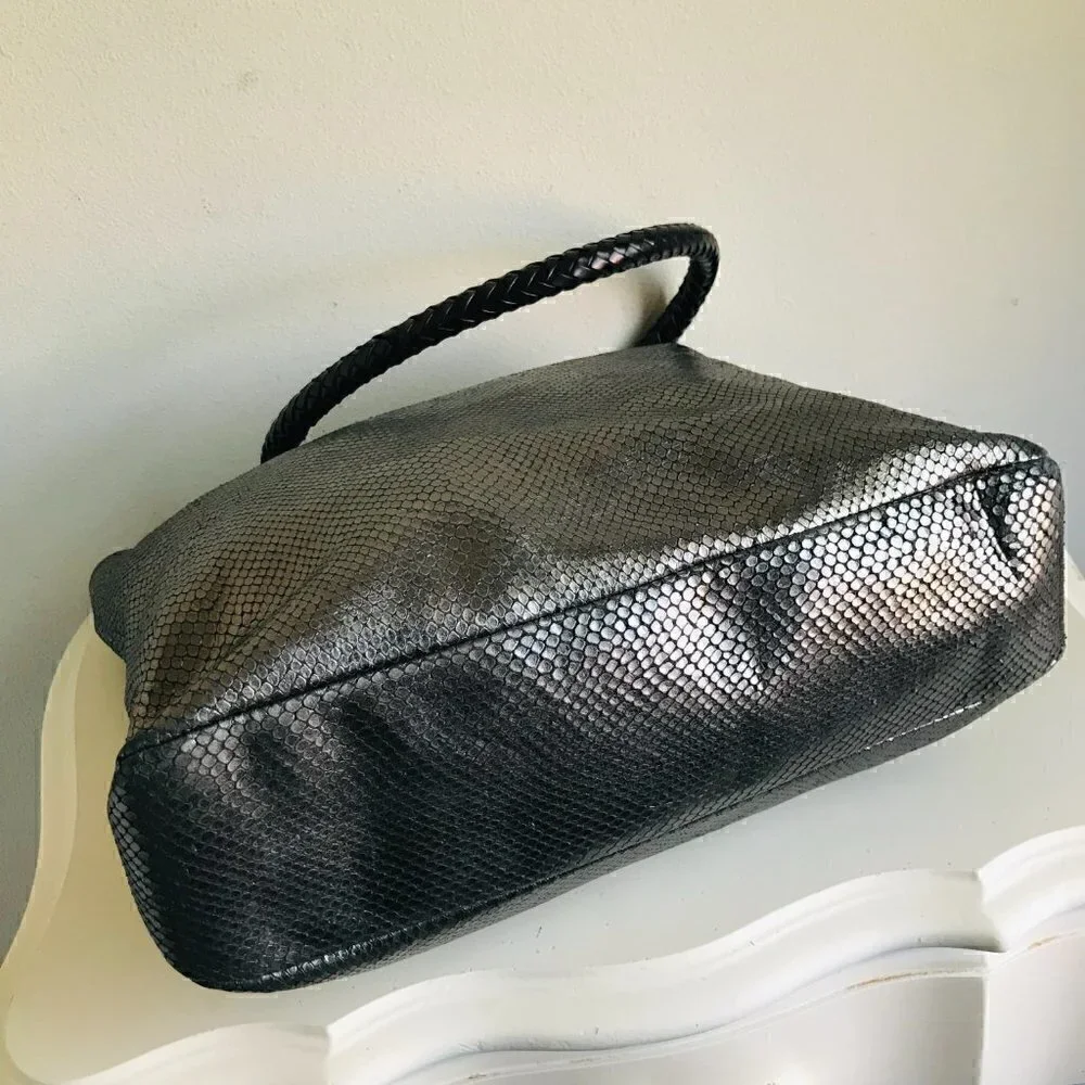 Micheal Kors Skorpios Metallic Snakeskin Bag Tote